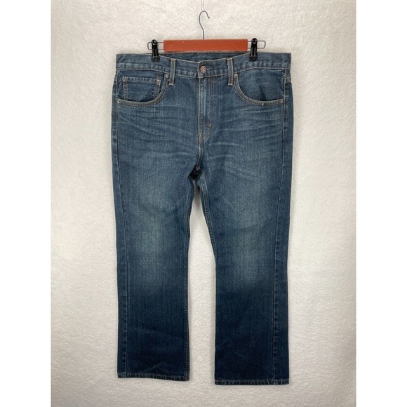 Levis‎ Jeans Mens 36x30 Blue 527 Bootcut American Preppy Dark Wash Denim - Picture 1 of 8